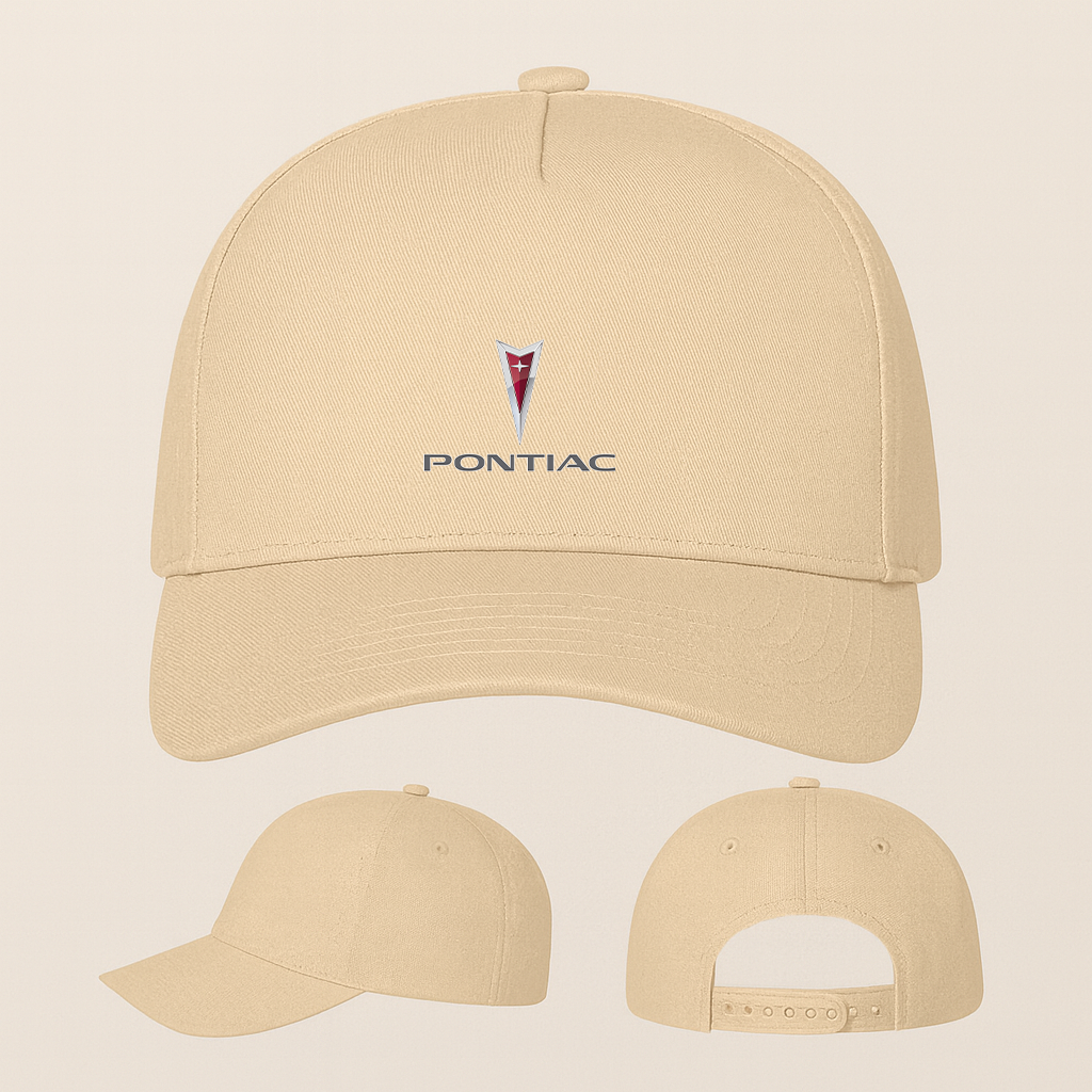 Pontiac Car Symbol Five Panel Twill Snapback Cap